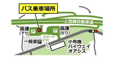 小布施ハイウエイオアシス（下り）の地図